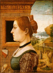 Portrait of a Woman, possibly Ginevra d'Antonio Lupari Gozzadini, 1494?. Creator: Maestro delle Storie del Pane.