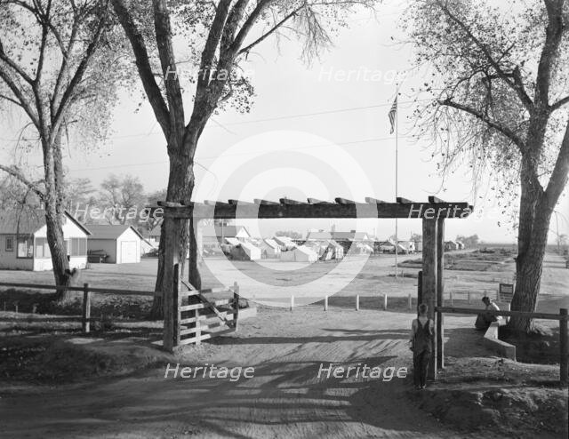 Entrance and view of Kern migrant camp, California, 1936. Creator: Dorothea Lange.