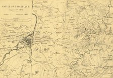 Map of the Battle of Courcelles, 14 August 1870, (c1872).  Creator: R. Walker.