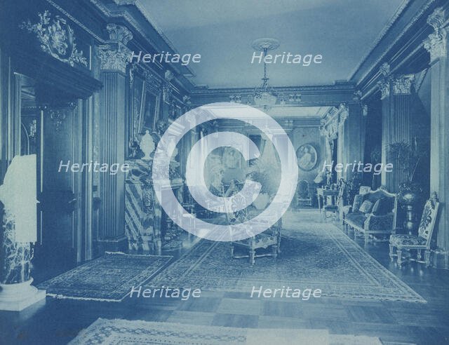Mary Scott Townsend House, Wash., D.C.: Lobby with fireplace, c1910. Creator: Frances Benjamin Johnston.