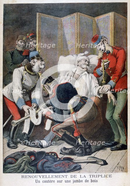 Renewal of the Triple Alliance of Germany, Austria and Italy, 1896. Artist: Henri Meyer