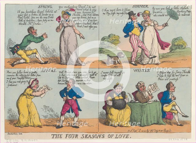 The Four Seasons of Love, September 15, 1814., September 15, 1814. Creator: Thomas Rowlandson.