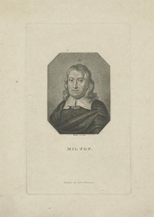 Portrait of the poet John Milton (1608-1674), ca 1818-1821. Creator: Riedel, Carl Traugott (1769-c. 1832).