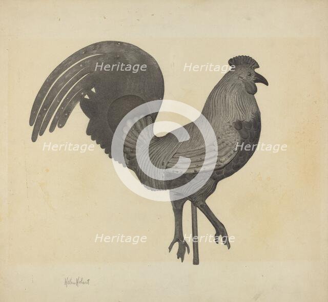Weather Vane - Cock, c. 1938. Creator: Helen Hobart.