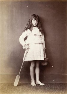 "Xie" Kitchin with Bucket and Spade, Taken in 1873. Creator: Lewis Carroll.