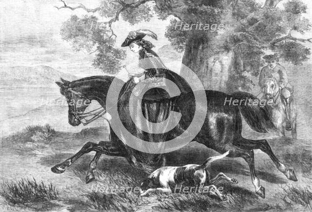 "Full Cry", by F. Tayler, from the winter exhibition, No. 7, Haymarket, 1868.  Creator: W Thomas.