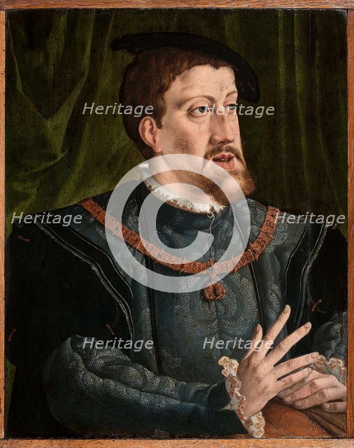 Portrait of the Emperor Charles V (1500-1558). Creator: Vermeyen, Jan Cornelisz. (1504-1559).