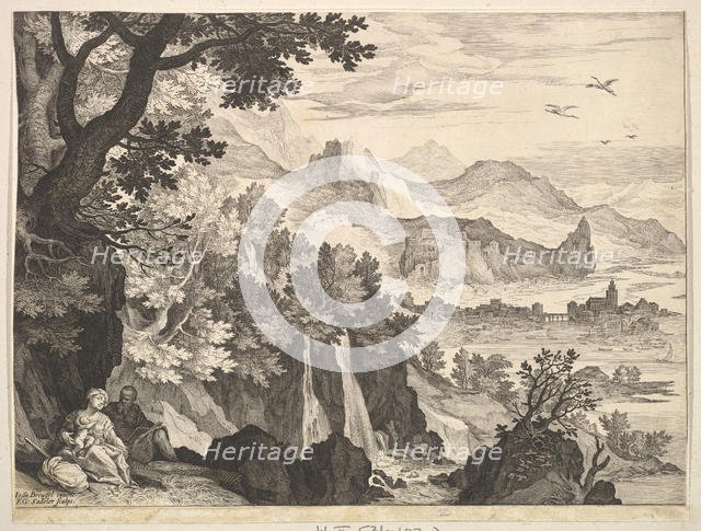 Mountainous Landscape with the Rest on the Flight into Egypt.n.d. Creator: Aegidius Sadeler II.