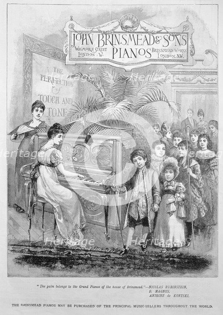 Advertisement for Brinsmead pianos, 1899 Artist: Unknown