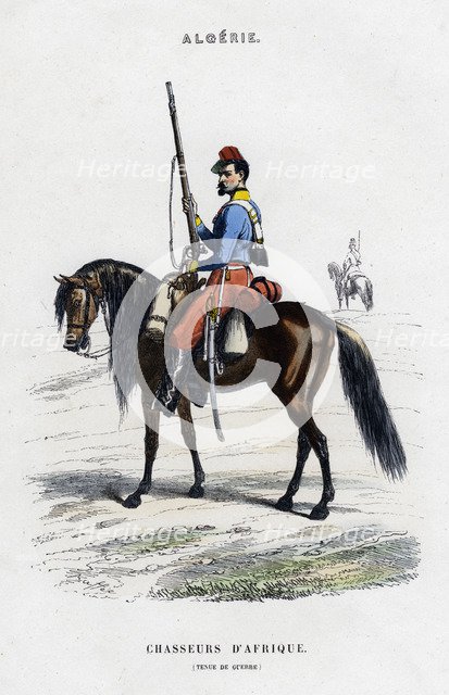 African Light Horse; French Army in Algeria. Artist: Unknown