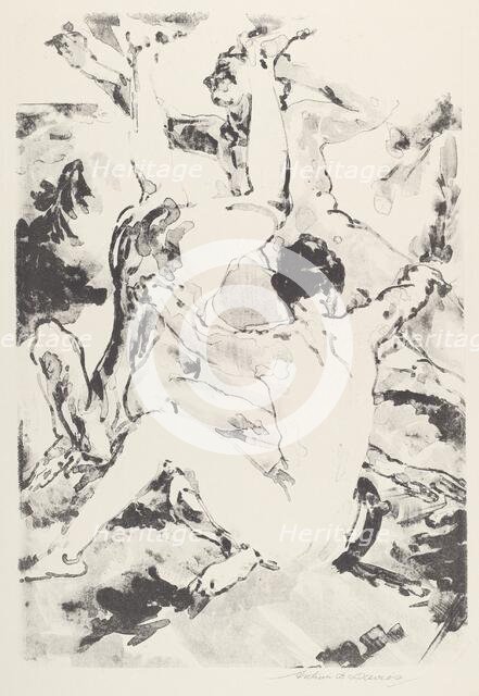 Three Acrobats, 1919-1920. Creator: Arthur Davies.