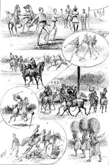 Regimental sports of 21st Hussars at Bangalore, in India, from sketches by Granville B. Baker, 1890. Creator: Carl Hentschel.