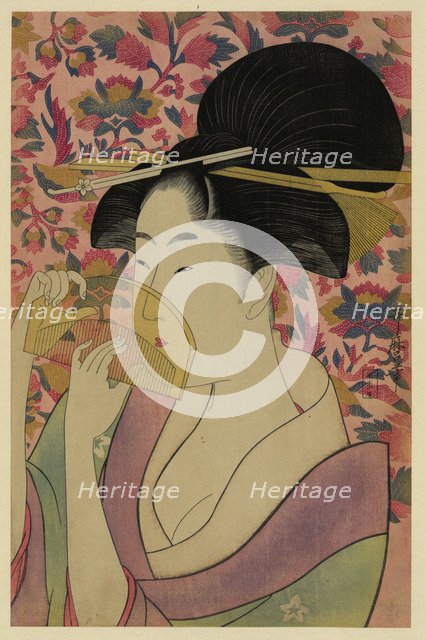 Transparent Comb, 1780s. Artist: Utamaro, Kitagawa (1753-1806)