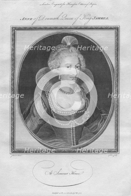 Anne of Denmark, Queen of King James I, 1786.  Artist: Anon.