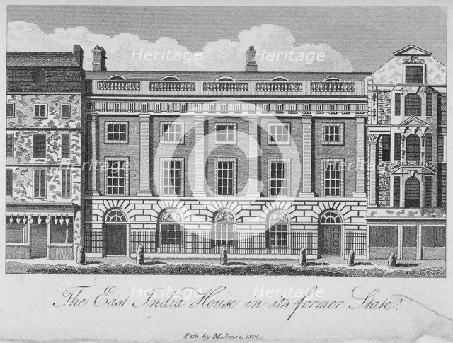 east india house, leadenhall street, city of london, 1800