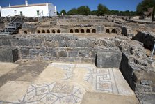 Mosaics in the public baths of Milreu, Portugal, 2009. Artist: Samuel Magal