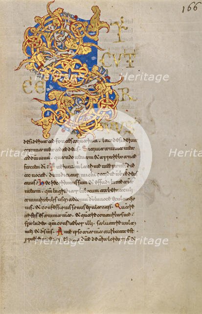 Inhabited Initial S; Breviary, 1153. Creator: Unknown.