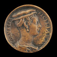 Cornelia Siciliana [obverse], probably 1540/1554. Creator: Pastorino Pastorini.