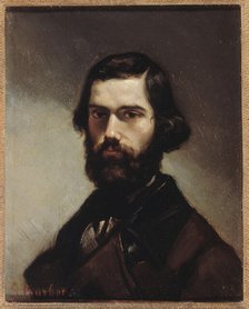Portrait de Jules Vallès (1832-1885), écrivain, c1861. Creator: Gustave Courbet.