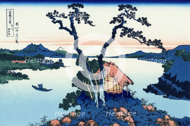 Lake Suwa in the Shinano province', 1830-1833.  Creator: Hokusai, Katsushika (1760-1849).