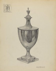 Silver Sugar Bowl, c. 1936. Creator: Aaron Fastovsky.
