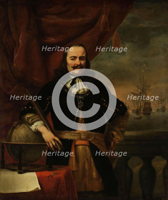 Portrait of Admiral Michiel Adriaenszoon de Ruyter (1607-1676), 1667. Creator: Bol, Ferdinand (1616-1680).