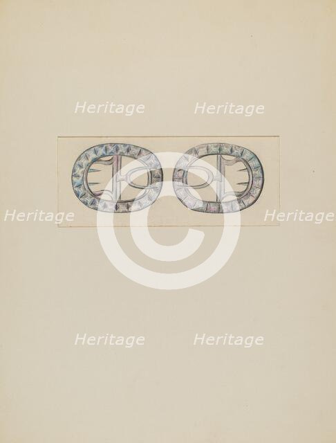 Man's Shoe Buckle, c. 1936. Creator: Charles Criswell.