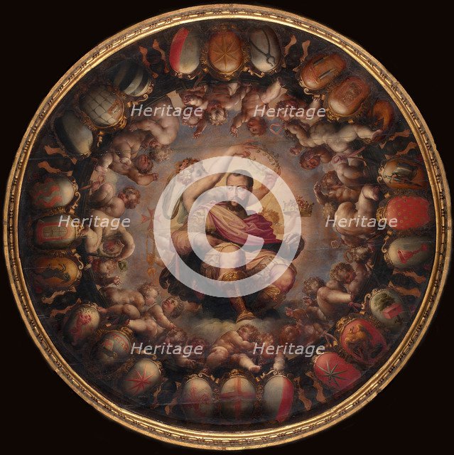 Apotheosis of Cosimo I de' Medici, 1563-1565. Artist: Vasari, Giorgio (1511-1574)