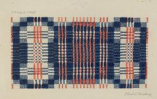 Coverlet: Gentleman's Fancy, 1935/1942. Creator: Elbert S. Mowery.