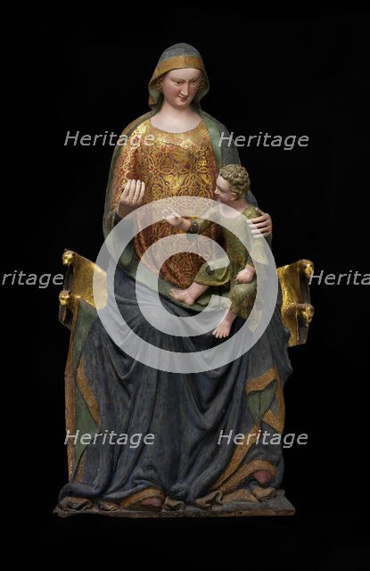 Enthroned Virgin and Child, Italian, mid-14th century. Creator: Unknown.