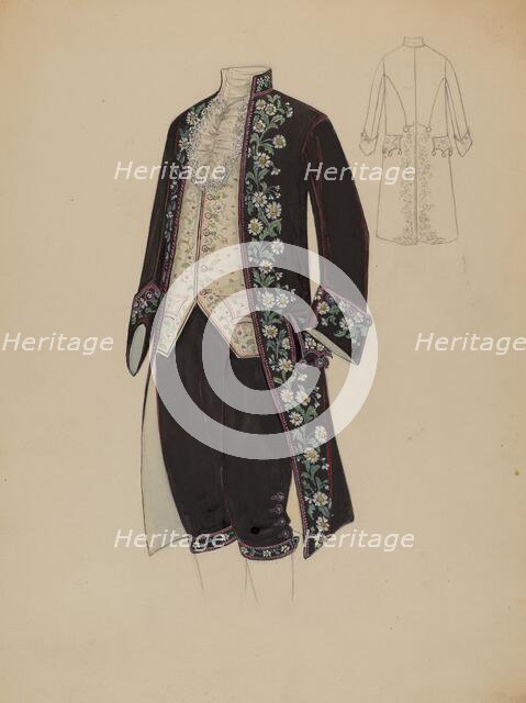 Man's Court Costume, c. 1936. Creator: Jessie M. Benge.