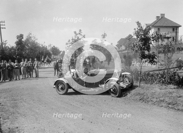 Lea-Francis Hyper, Bugatti Owners Club Hill Climb, Chalfont St Peter, Buckinghamshire, 1935. Artist: Bill Brunell.