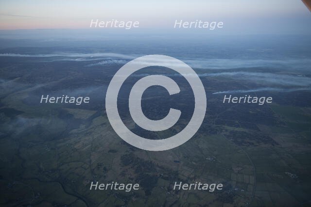 Fires on Dallow Moor, North Yorkshire, 2015. Creator: Historic England.