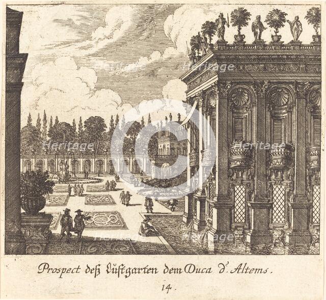 Gardens, Duke d'Altems, 1681. Creator: Melchior Küsel.
