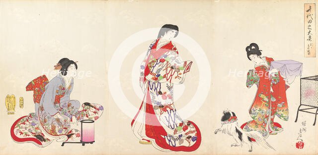 Chiyoda Castle (Album of Women), 1895., 1895. Creator: Chikanobu Yoshu.