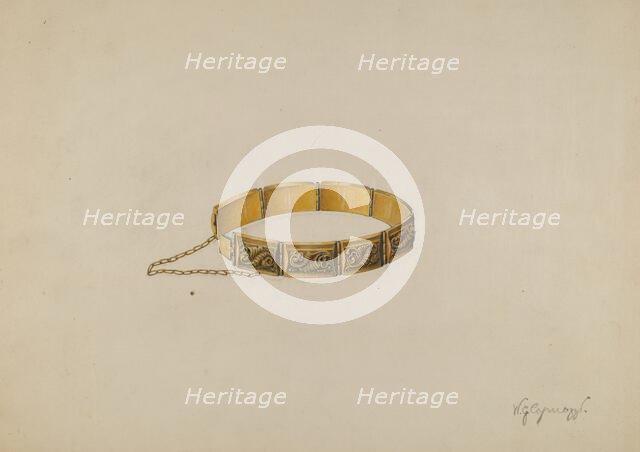 Bracelet, c. 1939. Creator: Walter G. Capuozzo.