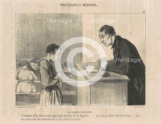 Le leçon d'histoire, 19th century. Creator: Honore Daumier.