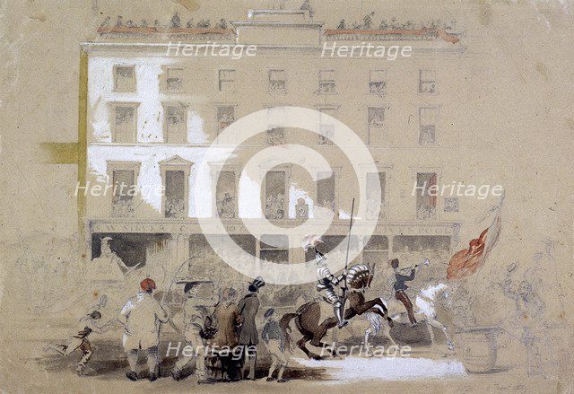 Lord Mayor's Show, Cornhill, London, 1849. Artist: Angelo Collen Hayter