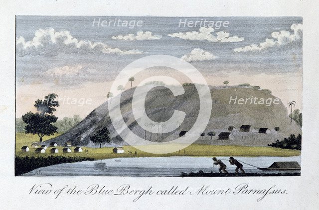 'View of the Blue Bergh called, Mount Parnassus', 1813. Artist: John Gabriel Stedman
