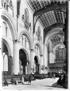 Interior of Christ Church Cathedral, Oxford, Oxfordshire. Artist: Unknown