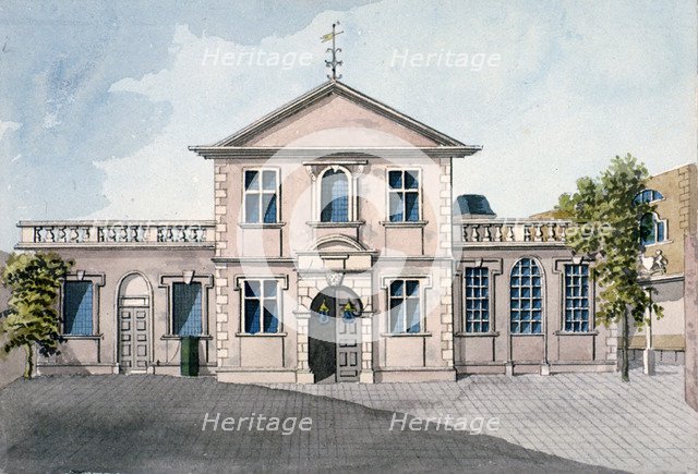 Barber Surgeons' Hall, Monkwell Street, City of London, c1800. Artist: Anon