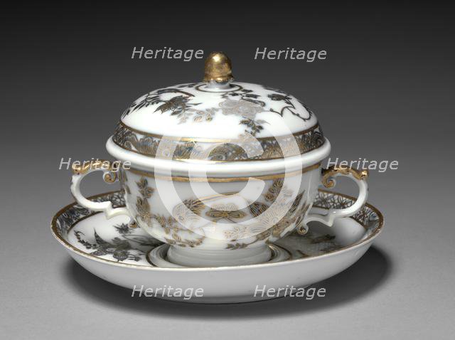 Covered Bowl and Dish, 1730-1740. Creator: Meissen Porcelain Factory (German).