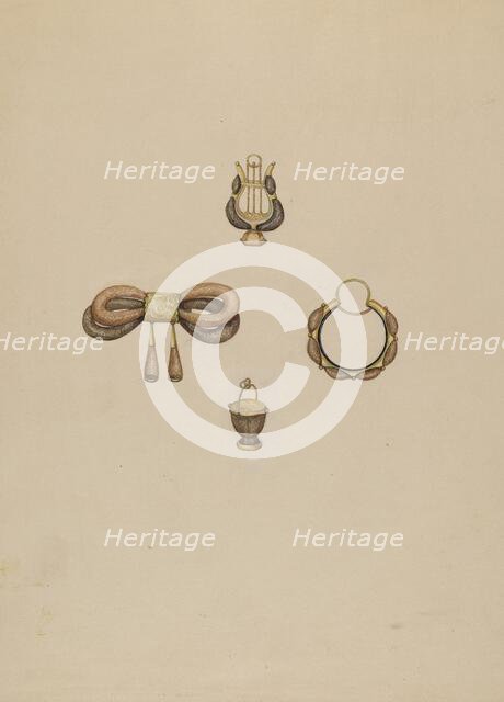 Group of Hair Jewelry, c. 1937. Creator: Sylvia DeZon.