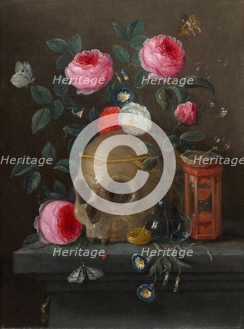Vanitas Still Life, c. 1665/1670. Creator: Jan van Kessel.