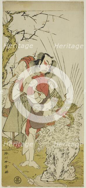 The Actor Nakamura Juzo II as Yushichi (?) in the Play Keisei Momiji no Uchikake (?)..., c. 1772. Creator: Shunsho.