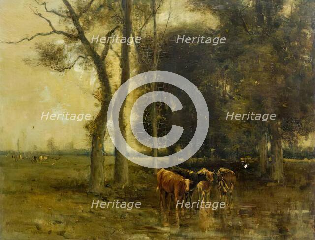Landscape with Cattle, c1872. Creator: Archibald David Reid.