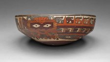 One of a Pair of Matched Bowls Depicting Costumed Ritual Performers, 180 B.C. /A.D. 500. Creator: Unknown.
