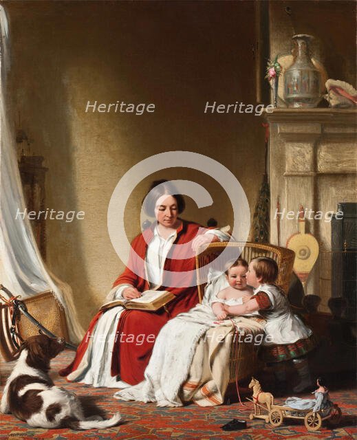 Mrs. Bradford Ripley Alden and her Children, 1852. Creator: Robert Walter Weir.