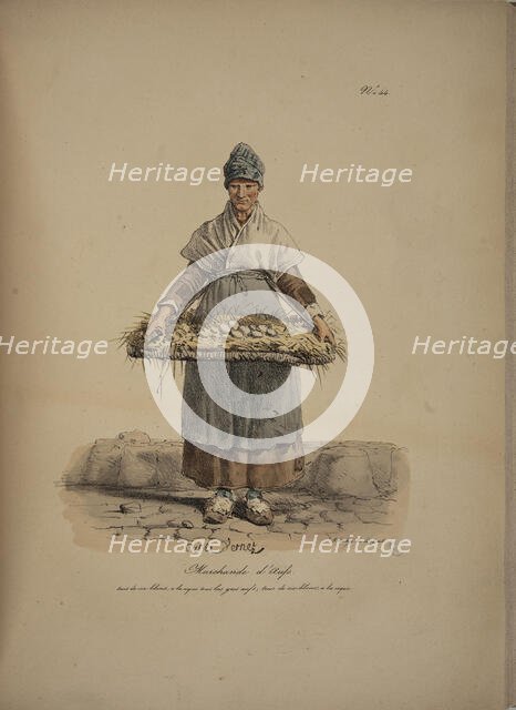 Egg seller. From the Series "Cris de Paris" (The Cries of Paris), 1815. Creator: Vernet, Carle (1758-1836).