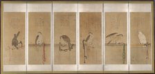 Tethered Hawks, before 1606. Creator: Soga Chokuan.